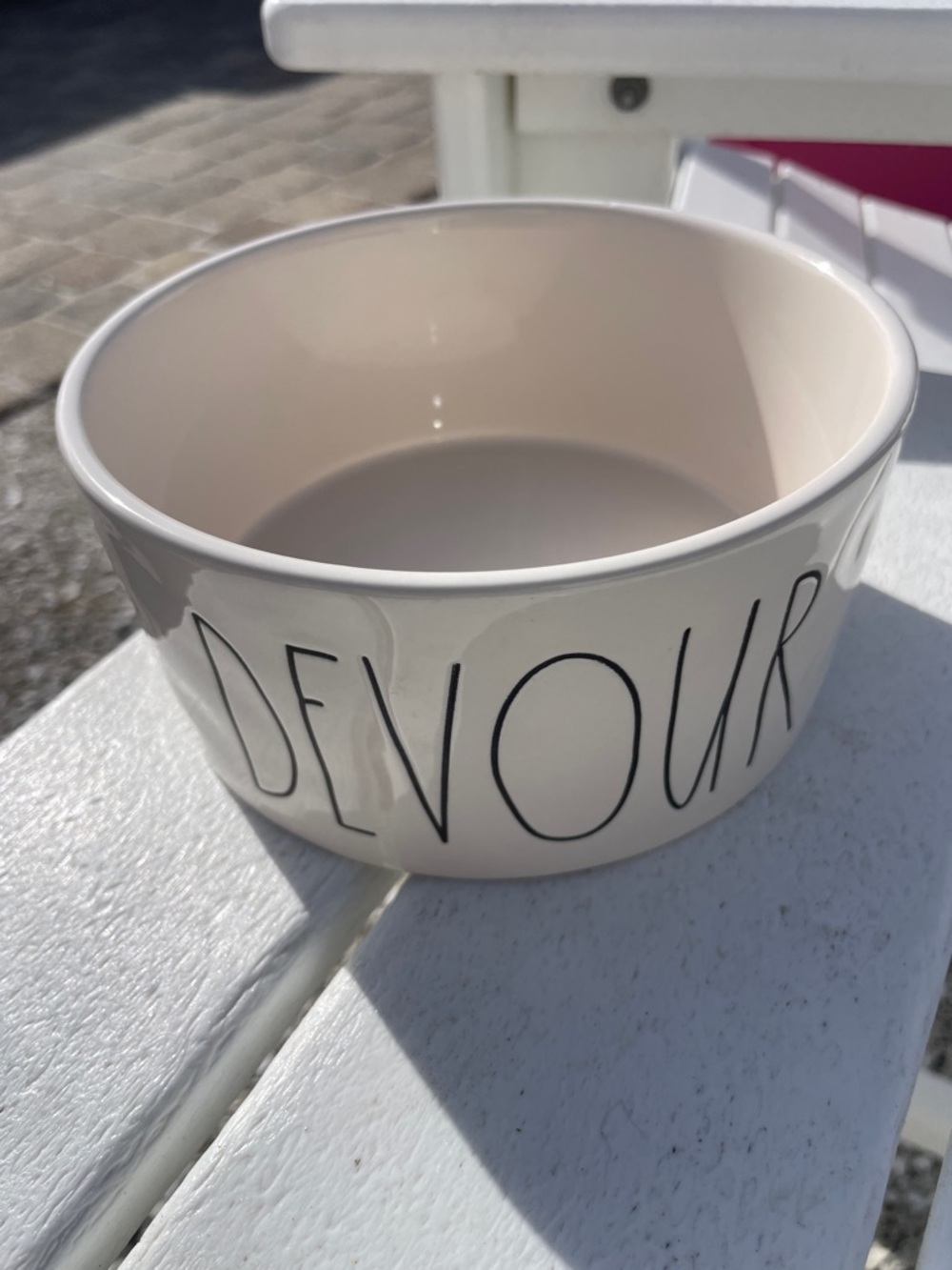 Rae Dunn Cream Ceramic 'DETOUR' Bowl